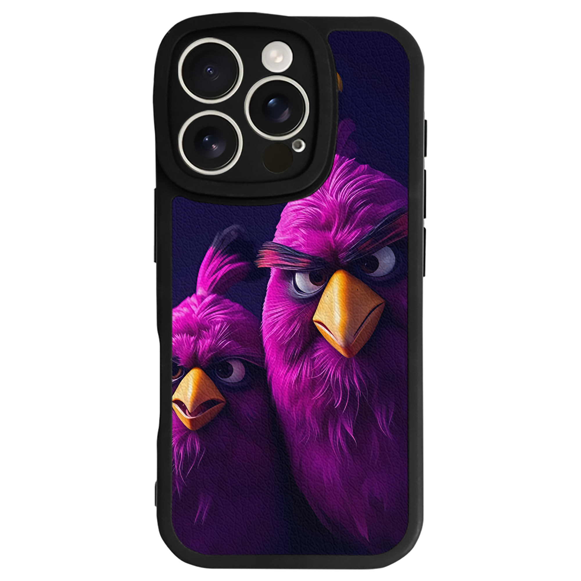 （画像用） Angry Birds アングリーバード 【iPhone 16シリーズ対応】シリコンスマホケース（レザー調） 材質：シリコン